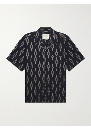 Kardo - Pedro Camp-Collar Printed Cotton Shirt - Men - Black - S