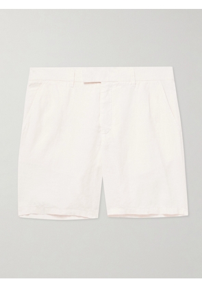 Mr P. - Straight-Leg Linen Shorts - Men - Neutrals - 28