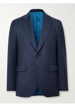 Paul Smith - Wool and Cashmere-Blend Flannel Suit Jacket - Men - Blue - UK/US 36