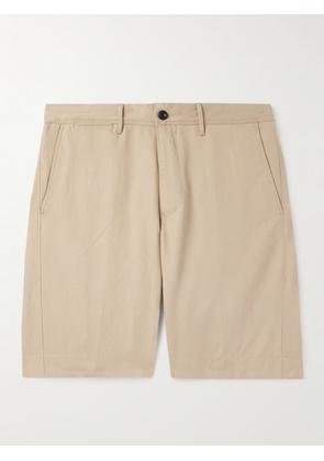 Slowear - Straight-Leg Linen and Cotton-Blend Twill Bermuda Shorts - Men - Neutrals - UK/US 28