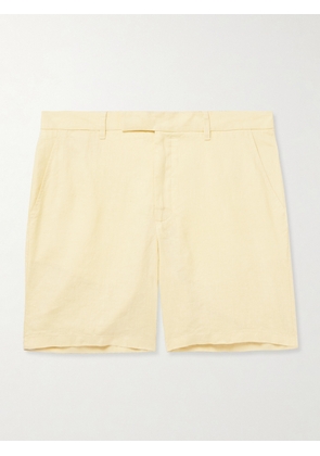 Mr P. - Straight-Leg Linen Shorts - Men - Yellow - 28