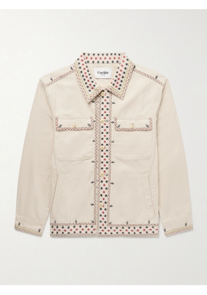 Corridor - Starlight Embroidered Cotton-Canvas Jacket - Men - Neutrals - XS