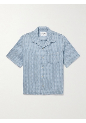 Corridor - Camp-Collar Textured-Cotton Shirt - Men - Blue - S