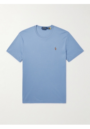 Polo Ralph Lauren - Logo-Embroidered Cotton-Jersey T-Shirt - Men - Blue - XS