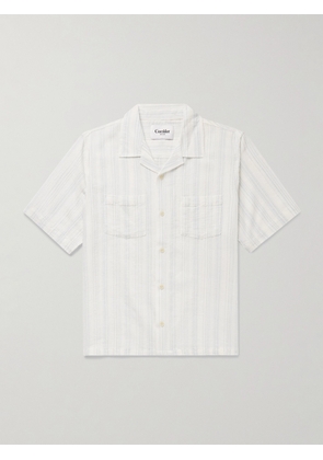 Corridor - Skip Camp-Collar Striped Cotton-Gauze Shirt - Men - White - S