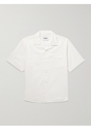 Corridor - Camp-Collar Basketweave Cotton Shirt - Men - White - S