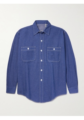 Kaptain Sunshine - Work Cotton and Hemp-Blend Shirt - Men - Blue - 36