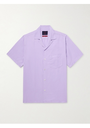 Portuguese Flannel - Dogtown Convertible-Collar TENCEL™ Lyocell Shirt - Men - Purple - XS