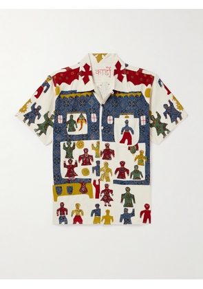 Kardo - Craft Chintan Embroidered Printed Patchwork Cotton Shirt - Men - Multi - S