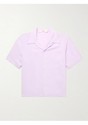 SÉFR - Noam Convertible-Collar Voile Shirt - Men - Purple - S