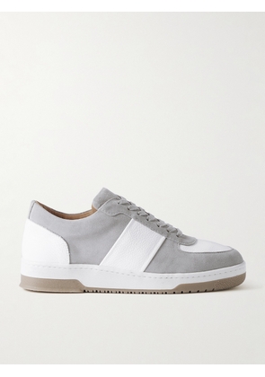 Mr P. - Atticus Suede and Full-Grain Leather Sneakers - Men - Gray - UK 7