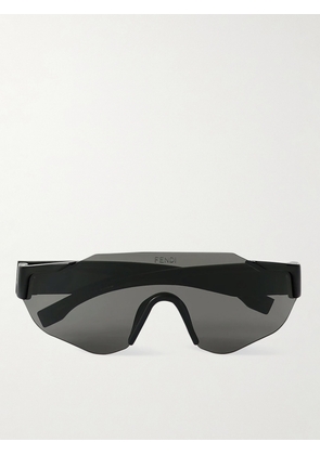 FENDI EYEWEAR - Frameless Acetate Sunglasses - Men - Black