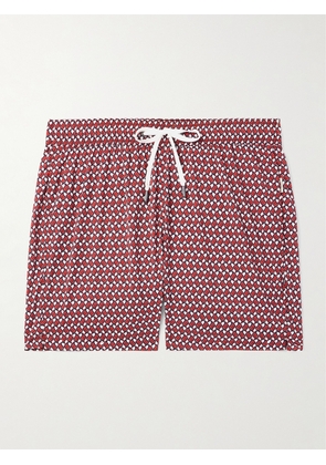 Onia - Slim-Fit Mid-Length Printed Swim Shorts - Men - Red - S