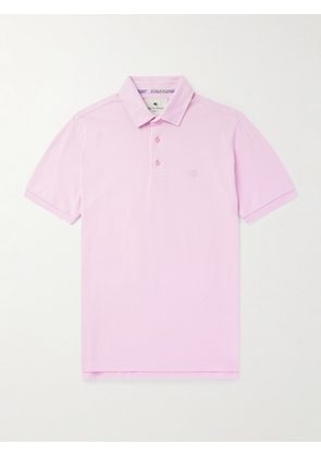 ETRO - Logo-Embroidered Cotton-Piqué Polo Shirt - Men - Pink - S