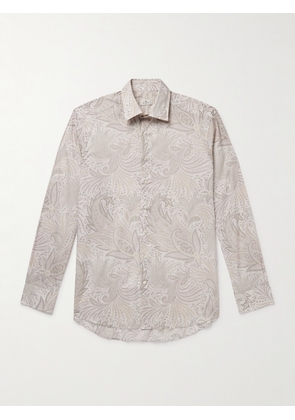 ETRO - Slim-Fit Paisley-Print Cotton Shirt - Men - Neutrals - EU 38