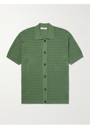 Mr P. - Textured-Knit Cotton Shirt - Men - Green - XS