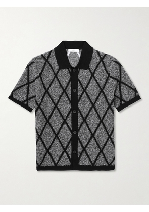 Mr P. - Jacquard-Knit Organic Cotton-Blend Terry Shirt - Men - Gray - XS