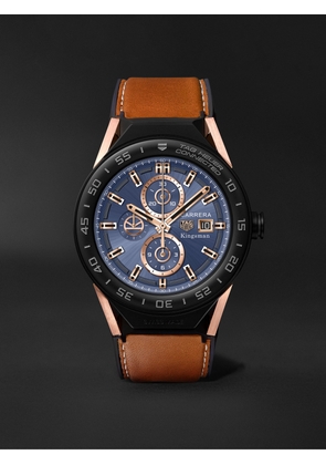 KINGSMAN X TAG HEUER - TAG Heuer Connected Modular 45mm Ceramic and Leather Smart Watch, Ref. No. SBF8A8023.32EB0103 - Men - Blue
