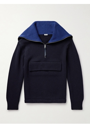 LOEWE - Wool Half-Zip Sweater - Men - Blue - XS