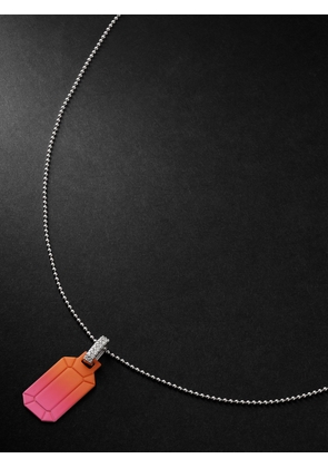 EÉRA - Tokyo 18-Karat White Gold Diamond Pendant Necklace - Men - Pink