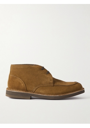 Mr P. - Andrew Split-Toe Shearling-Lined Suede Chukka Boots - Men - Brown - UK 7