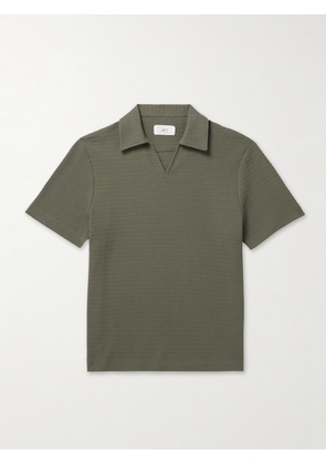 Mr P. - Ribbed Organic Cotton-Jersey Polo Shirt - Men - Green - XS