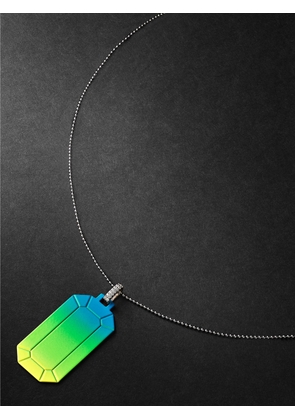 EÉRA - Tokyo 18-Karat White Gold Diamond Pendant Necklace - Men - Green