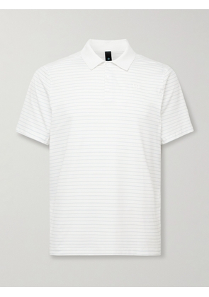 Lululemon - Logo-Appliquéd Striped Recycled-Jersey Polo Shirt - Men - White - S