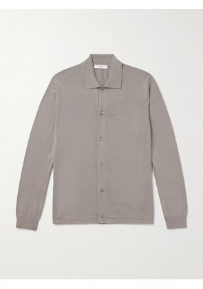 Mr P. - Cotton Shirt - Men - Gray - XS