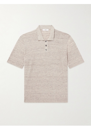 Mr P. - Linen and Cotton-Blend Polo Shirt - Men - Neutrals - XS