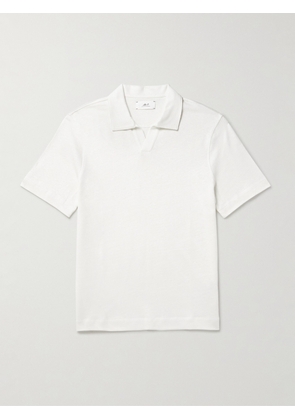 Mr P. - Linen and Organic Cotton-Blend Polo Shirt - Men - White - XS