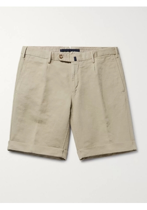 Slowear - Slim-Fit Linen and Cotton-Blend Shorts - Men - Neutrals - IT 44