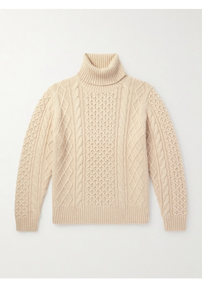 Nili Lotan - Cable-Knit Rollneck Sweater - Men - Neutrals - S