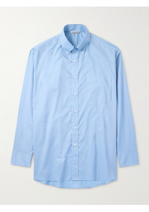 Auralee - Oversized Button-Down Collar Cotton Shirt - Men - Blue - 3