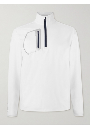 RLX RALPH LAUREN - Logo-Print Recycled Stretch-Jersey Half-Zip Golf Jacket - Men - White - S