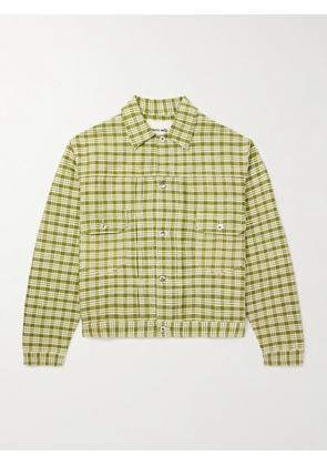 Story mfg. - Tuesday Checked Organic Cotton Jacket - Men - Green - S
