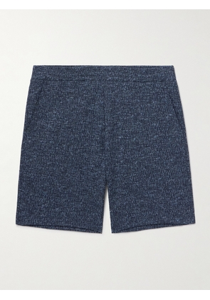 Paul Smith - Textured Cotton and Linen-Blend Shorts - Men - Blue - S