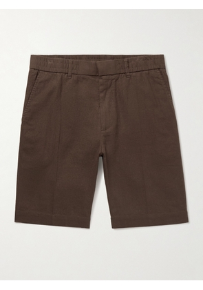 NN07 - Billie 5397 Straight-Leg Linen and Organic Cotton-Blend Shorts - Men - Brown - UK/US 28