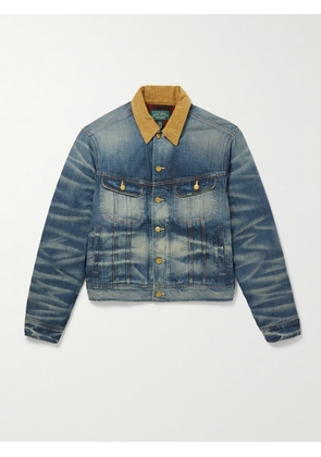 Polo Ralph Lauren - Polo Country Corduroy-Trimmed Denim Trucker Jacket - Men - Blue - XS