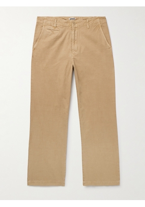 Auralee - Straight-Leg Cotton-Twill Trousers - Men - Neutrals - 3
