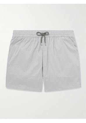 Paul Smith - Straight-Leg Mid-Length Pinstriped Swim Shorts - Men - Gray - S