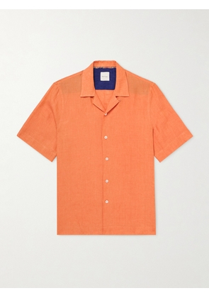 Paul Smith - Convertible-Collar Linen Shirt - Men - Orange - S