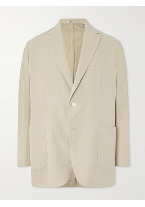 Auralee - Oversized Cotton and Wool-Blend Gabardine Blazer - Men - Neutrals - 3