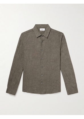 Mr P. - Delave Linen Shirt - Men - Green - XS