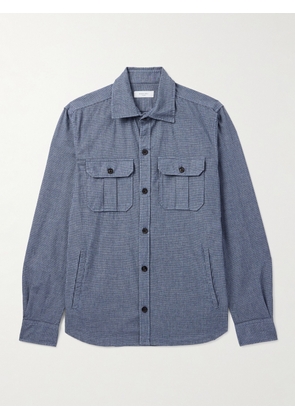 Boglioli - David Checked Cotton-Blend Overshirt - Men - Blue - S