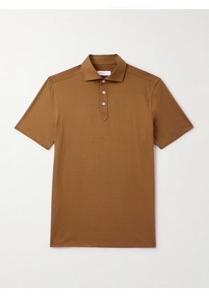 Boglioli - Cotton-Jersey Polo Shirt - Men - Brown - S