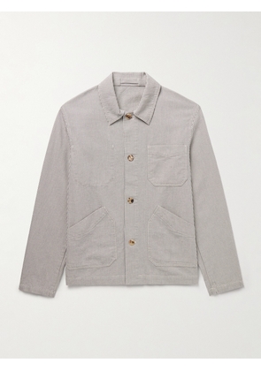 Mr P. - Striped Organic Cotton Chore Jacket - Men - Gray - XS