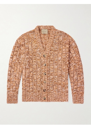 FEDERICO CURRADI - Ribbed Mulberry Silk Cardigan - Men - Orange - S