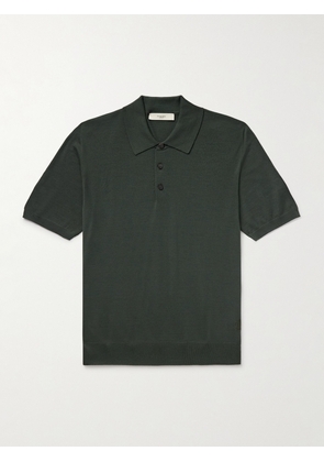 Purdey - Tantallon Slim-Fit Merino Wool Polo Shirt - Men - Green - S
