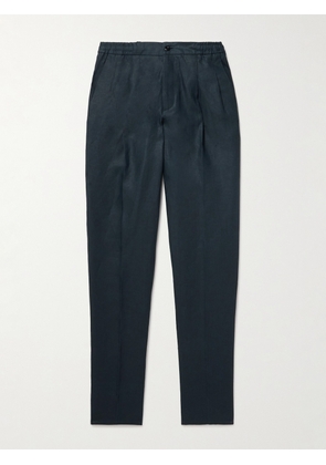 Rubinacci - Straight-Leg Linen Trousers - Men - Blue - IT 46